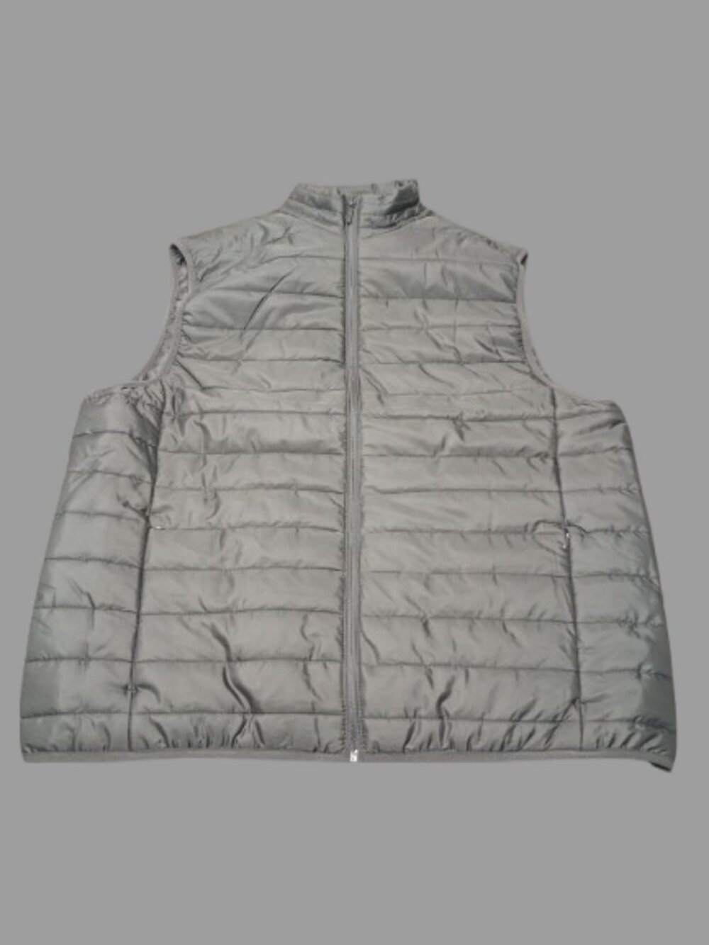 NWT Unbranded Men's Black Puffer Vest Polyester Packable Size XXL Full Zip
